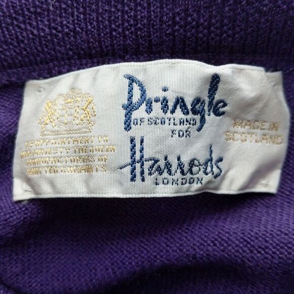 Pringle of Scotland Harrods argyle washable lightweight lambswool sweater flaw M - Picture 4 of 11